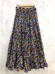 ROSE BUD ローズバッド 600-0134014 フレア ロング スカート sizeF/総柄 ■◇ レディース