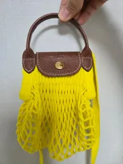 ロンシャン ル プリアージュ フィレ トップハンドルバッグ イエロー (タグのみ開封の新品)