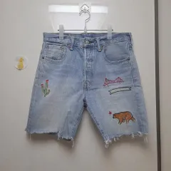LEVI'S(リーバイス) 501 刺繡 ハーフパンツ デニム