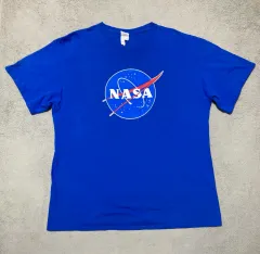 XL NASA ロゴ 青 Tシャツ