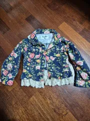 女児 フラワージャンパー ジャケット アウター 100 サイズ