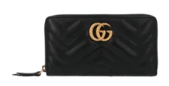 (新品) グッチ マーモント 2 0 ゴールド ロゴ ジッパー 長財布