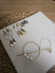 ヴィンテージ イヤリング 4 種 パール ビーガール まとめ売り