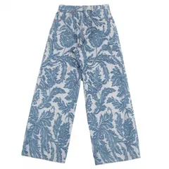 ジュンヤワタナベ コムデギャルソンJUNYA WATANABE COMME des GARCONS ボタニカルジャガードワイドデニムパンツ 水色Sのサムネイル