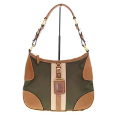 【中古】PRADA プラダ ショルダーバッグ レディース メンズ バッグ ベージュ カーキ ブランド