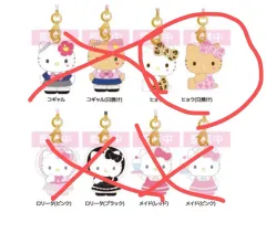 ハローキティ 可愛いわ フリル シリーズ マスコット ストラップ (タンニングレオパード)