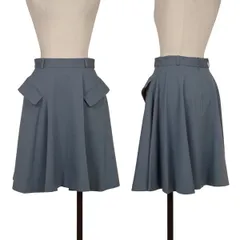 ジャンポールゴルチエ ファムJean Paul GAULTIER FEMME フラップポケットフレアスカート グレーブルー40のサムネイル