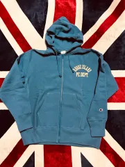 Champion(チャンピオン) リバーススイーブ/ 青 フードジップアップ/ XL サイズ 出品