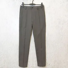 MEN'S MELROSE メンズメルローズ テーパードパンツ トラウザー ウエストゴム スラックス ビジネス ストレッチ グレー サイズ3 〇□☆のサムネイル
