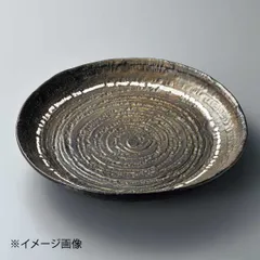 【新品】黒釉ライン尺三大皿