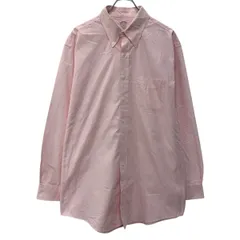 BROOKS BROTH ERS 長袖 無地シャツ XL ピンク ブルックスブラザーズ ボタンダウン 胸ポケット シンプル シンプルシャツ 春秋物 a803-6374