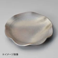 【新品】黒銀彩11.0輪花皿(信楽焼)