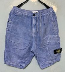 STONE ISLAND ストーンアイランド メンズ ハーフパンツ 麻 リネン ワッペン カジュアル 正規品 M 30