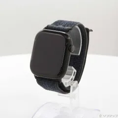 ソフマップ 〔中古品〕 Apple Watch Series 10 GPS 46mm ジェットブラックアルミニウムケース ブラック／ブルーNikeスポーツループ【349】