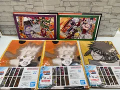 【N4-99】△ 一番くじ　NARUTO 疾風伝　紡がれる火の意志　F賞　タオル　NARUTOP 99 -豪華絢爛忍絵巻-  E賞 NARUTOP 99記念　岸本斉史書き下ろし　イラスト色紙　まとめ売り　5点セット