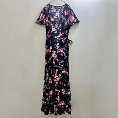 USA 90s レーヨン ワンピース アメリカ ヴィンテージ  Vintage 花 フラワー H934