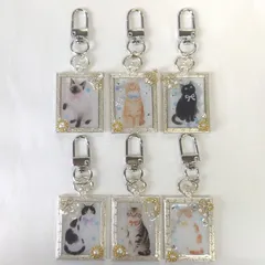 【ハンドメイド】UVレジン　猫キーホルダー