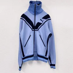古着 used　90s　PUMA　プーマ　トラックジャケット/ジャージ　ハイネック　ハの字ポケット　ヴィンテージ　水色　ライトブルー　Mサイズ