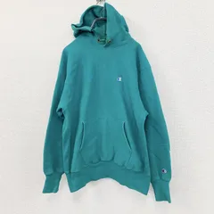 古着 used　90s　Champion　チャンピオン　リバースウィーブ　スウェットパーカー/フーディー　ターコイズブルー　XLサイズ