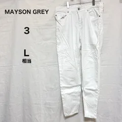 MAYSON GREY メイソングレイ ホワイトパンツ L サイズ3 薄手 白 レディース 春夏 ストレート レディース【古着】【中古】【送料無料】のサムネイル