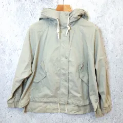 ZARA ザラ パーカー マウンテンパーカー フード付き ドローストリング付き アシンメトリーヘム グレー Sサイズ 〇□☆のサムネイル