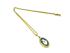 WEDGWOOD ウェッジウッド ジャスパー ネックレス ペンダント アクセサリー レディース ゴールド系×ブルー系 DM3048のサムネイル