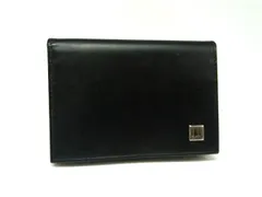 ■美品■ dunhill ダンヒル レザー カードケース カード入れ パスケース 定期入れ ブラック系×ブラウン系 DM2902