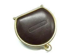 ChristianDior クリスチャンディオール レザー がま口 コインケース コインパース 小銭入れ ブラウン系 DM2905