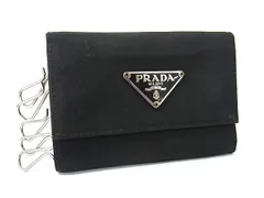 PRADA プラダ テスートナイロン 6連 キーケース 鍵入れ レディース メンズ ブラック系 DM4155