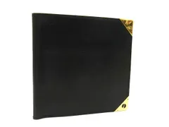 ■美品■ dunhill ダンヒル ロンドン レザー 二つ折り 財布 ウォレット 札入れ メンズ ブラック系×ゴールド系 DM4158