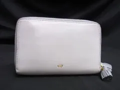 ■美品■ ANYA HINDMARCH アニヤハインドマーチ レザー ラウンドファスナー 財布 ウォレット 札入れ 小銭入れ グレー系 DM4173のサムネイル