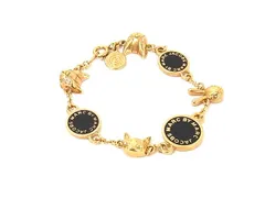 ■美品■ MARC BY MARC JACOBS マークバイマークジェイコブス ブレスレット アクセサリー レディース ゴールド系×ブラック系 DM4192