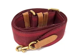 COACH コーチ キャンバス×レザー バッグ用 クロスボディ ショルダーストラップ 斜め掛け ボルドー系 DM5145