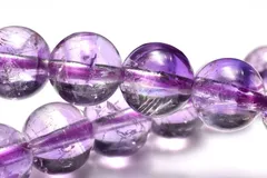 【１点物】透明感抜群！ スーパーセブンアメジスト　7mm　ブレスレット パワーストーン 天然石 _MC6884