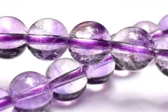 【１点物】透明感抜群！ スーパーセブンアメジスト　7.5mm　ブレスレット パワーストーン 天然石 _MC6889