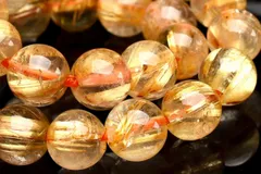 【１点物】AA+☆黄金針 ゴールドタイチンルチルクォーツ　7mm　ブレスレット パワーストーン 天然石 _U9662