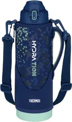 1.5L ネイビーミント 保冷専用 真空断熱スポーツボトル 子供用 ポーチ付き 水筒 肩に優しいストラップ FJS-1500F サーモス NVMT