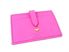 ■美品■ Weekend Max Mara マックスマーラ レザー×キャンバス カードケース カード入れ パスケース 定期入れ ピンク系 DM5482のサムネイル
