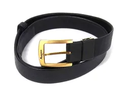 Aquascutum アクアスキュータム レザー シルバー金具 ベルト レディース メンズ ブラック系 DM5499のサムネイル