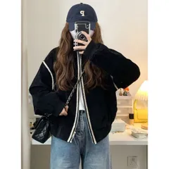 ステッチ デザイン ブルゾン007010L