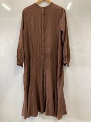 ピC324⚫︎PLST⚫︎プラステ⚫︎ユニクログループのブランド⚫︎シャツワンピース⚫︎レディース⚫︎sizeL⚫︎ブラウン