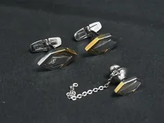 YVESSAINTLAURENT イヴサンローラン カフリンクス カフスボタン タイタック ネクタイピン 2点セット シルバー系×ゴールド系 DM5629