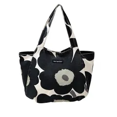 古着 マリメッコ marimekko キャンバス トートバッグ クリーニング済み ウニッコ柄 フィンランド製