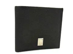 dunhill ダンヒル PVCレザー 二つ折り 財布 ウォレット 札入れ カード入れ メンズ レディース ブラック系 DG6336