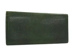 Burberrys バーバリーズ レザー 内部ノバチェック 二つ折り 長財布 ウォレット 札入れ カード入れ メンズ カーキ系 DM5463