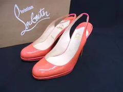 Christian Louboutin クリスチャンルブタン パテントレザー ヒール パンプス サイズ 35 1/2 (約22.5cm) 靴 ライトオレンジ系 DM5466