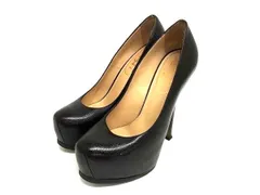 YVESSAINTLAURENT イヴサンローラン レザー ヒール パンプス 表記サイズ 35 1/2(約22.5cm) 靴 シューズ レディース ブラック系 DM5471