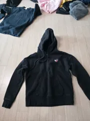 タミーヒルフィガー ブラック ハート フーディー Tシャツ XS