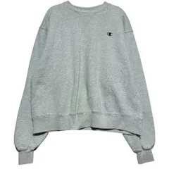 Champion チャンピオン クルーネック スウェットシャツ トレーナー メンズL 古着 霜降りグレー メキシコ製 ワンポイントロゴ 刺繍 90s-00s ビンテージ ヴィンテージ/ IA281