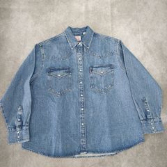 LEVI'S　XL デニム　ウエスタンシャツ　厚手　リーバイス　デニムシャツ　【290】